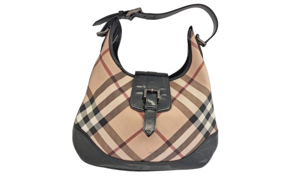 Burberry Bicolor Nova Check Hobo Bag-handbag-Burberry-The Closet Egypt