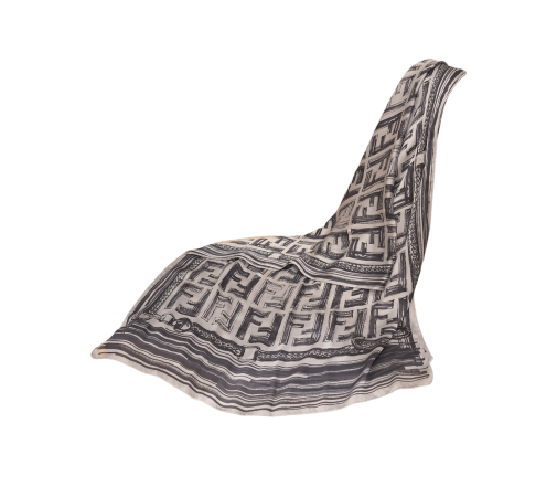 Fendi Bicolor FF Printed Silk Scarf-Scarf-Fendi-The Closet Egypt