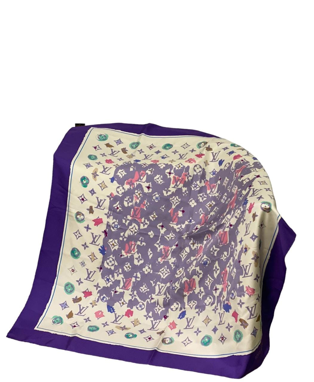 Louis Vuitton Bicolor Monogram Square Scarf-Scarf-Louis Vuitton-The Closet Egypt