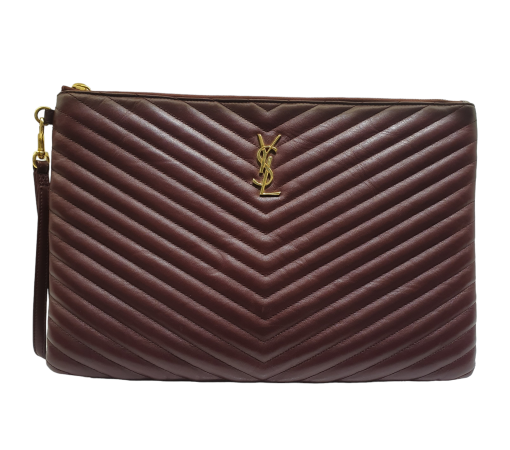 YSL Burgundy Cassandre Pouch-Pouch-YSL-The Closet Egypt
