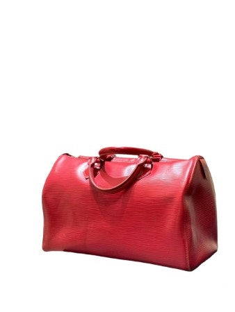 Louis Vuitton Red Epi Leather Speedy 35 Handle Bag Louis Vuitton