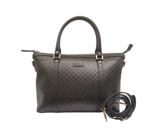 Gucci Black GG Microguccissima Convertible Satchel Bag-handbag-Gucci-The Closet Egypt