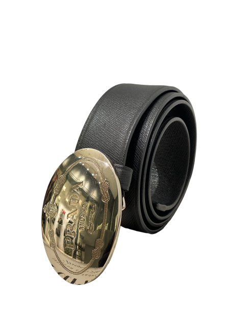 Prada Black Logo Belt 32-Belt-Prada-The Closet Egypt