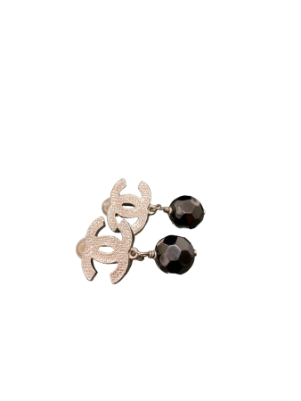 Chanel Black Pearl Drop Earring-Earrings-Chanel-The Closet Egypt