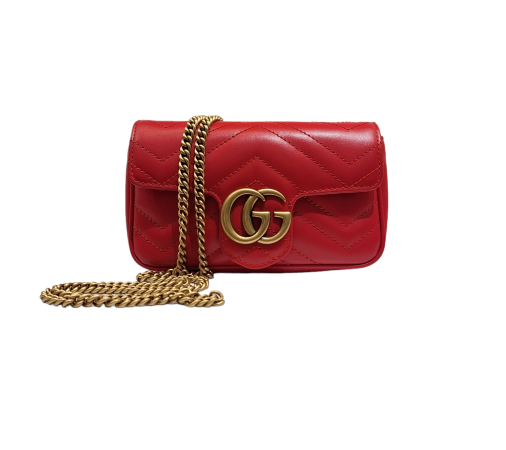 Gucci Red GG Marmont Super Mini Bag-handbag-Gucci-The Closet Egypt