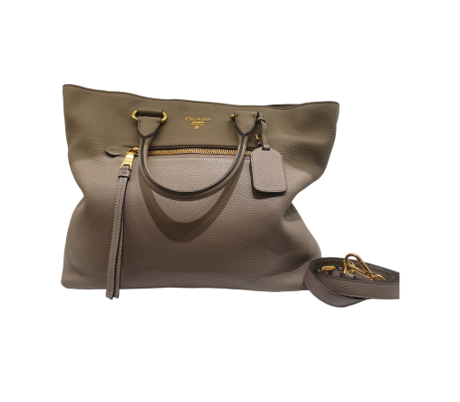 Prada Caffe Vitello Daino Tote Bag-handbag-Prada-The Closet Egypt
