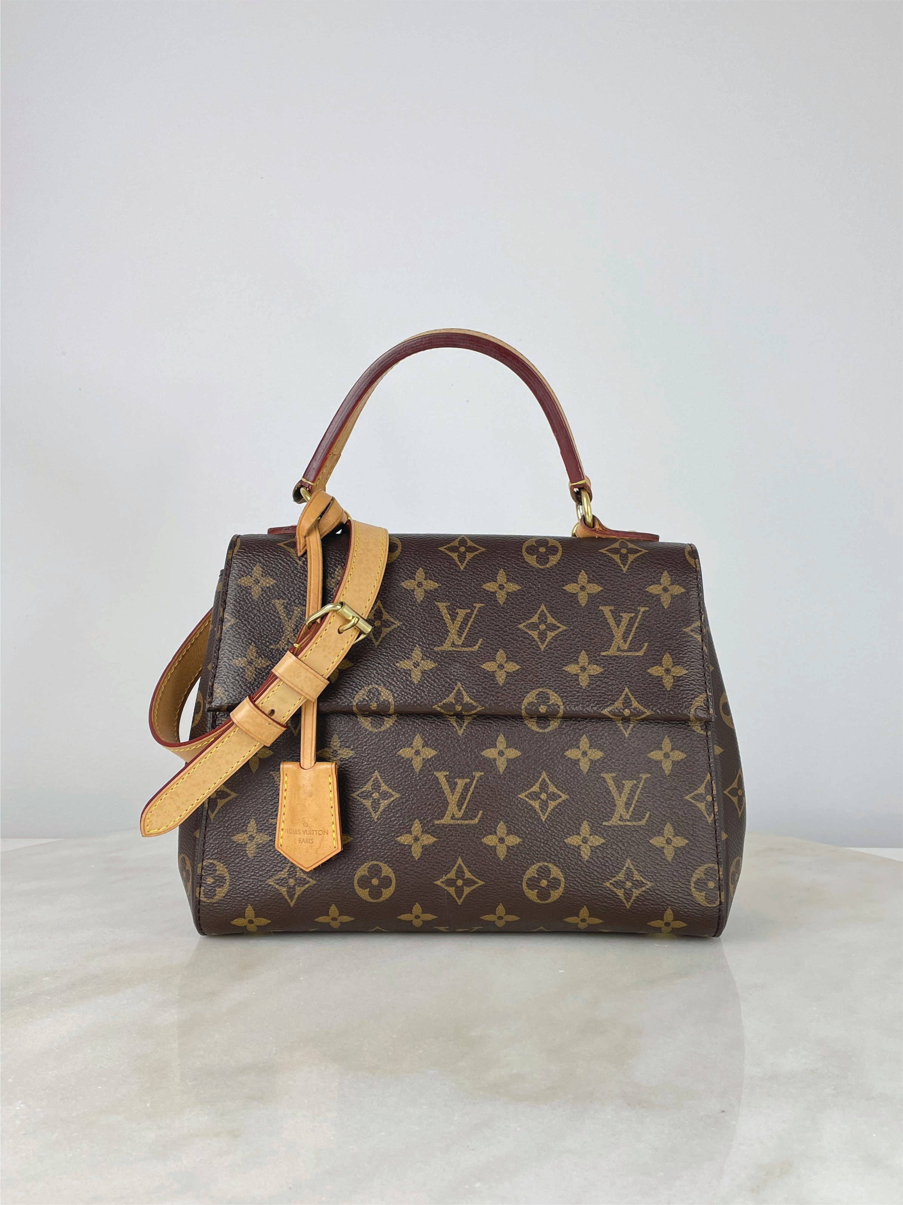 Louis Vuitton Monogram Cluny BB Tote Bag W/ Strap