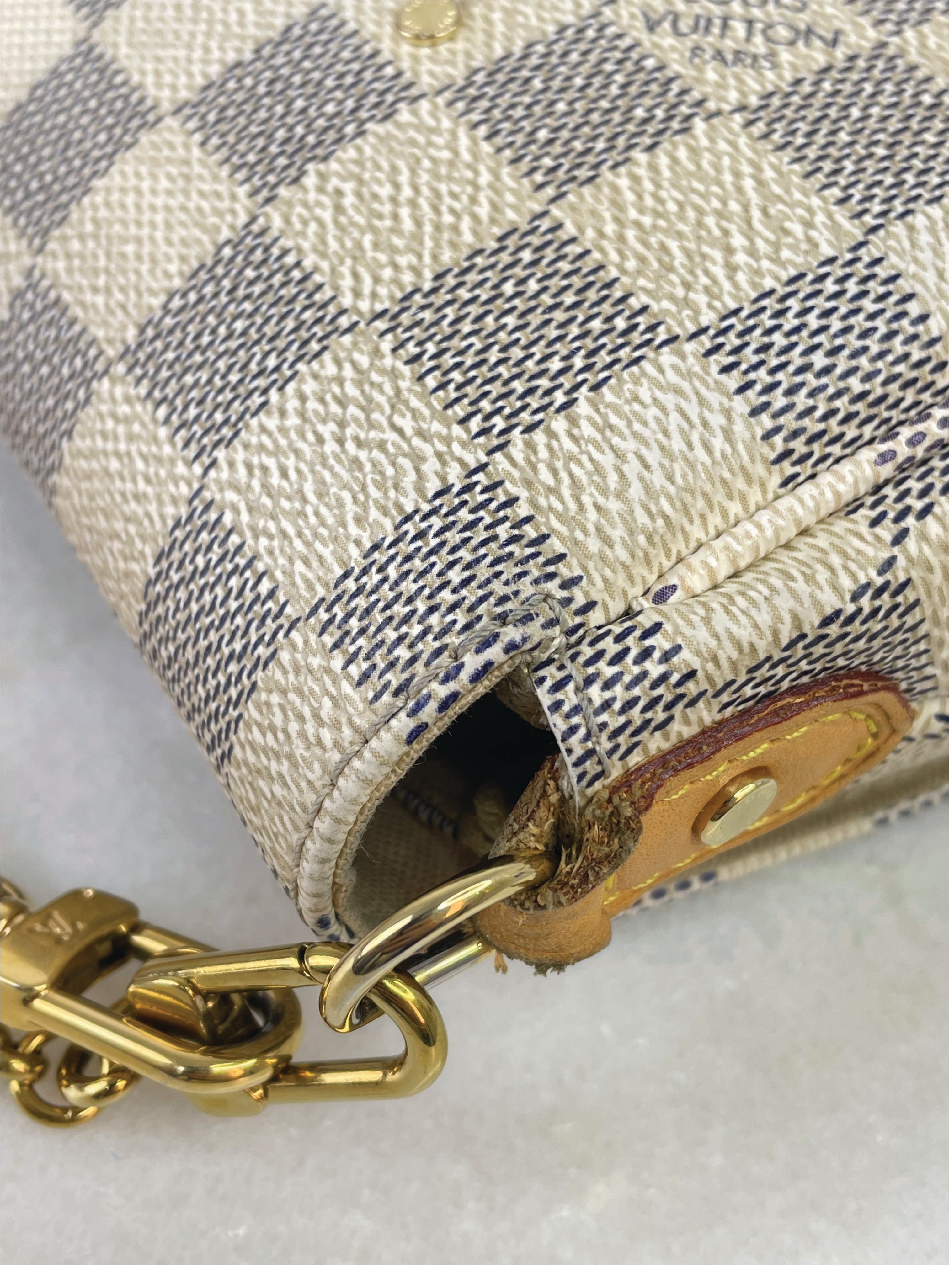 Louis Vuitton Damier Azur Favorite MM Chain Bag W/ Strap