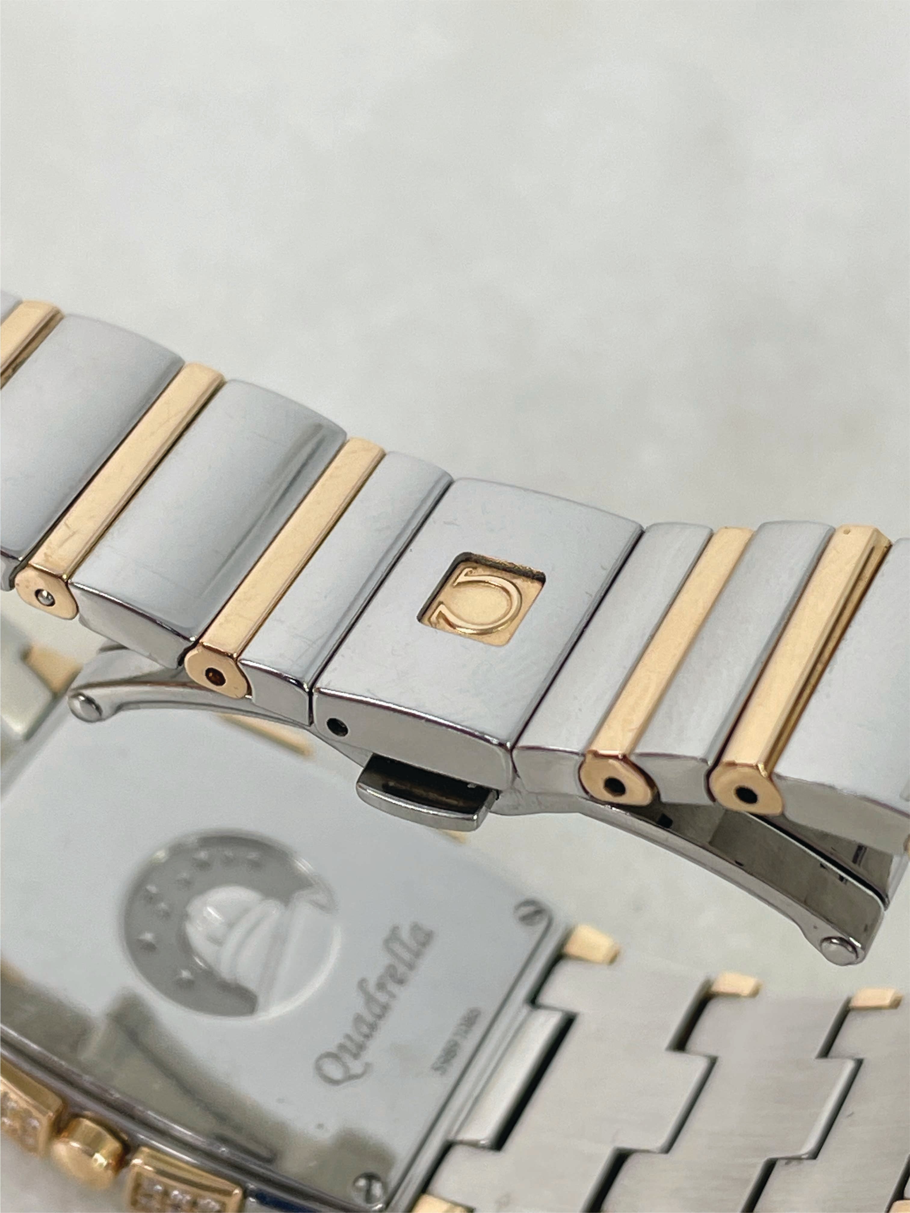 Omega Yellow Gold Diamond Constellation Quadrella Watch