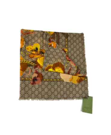Gucci Bicolor GG Floral Scarf-Scarf-Gucci-The Closet Egypt