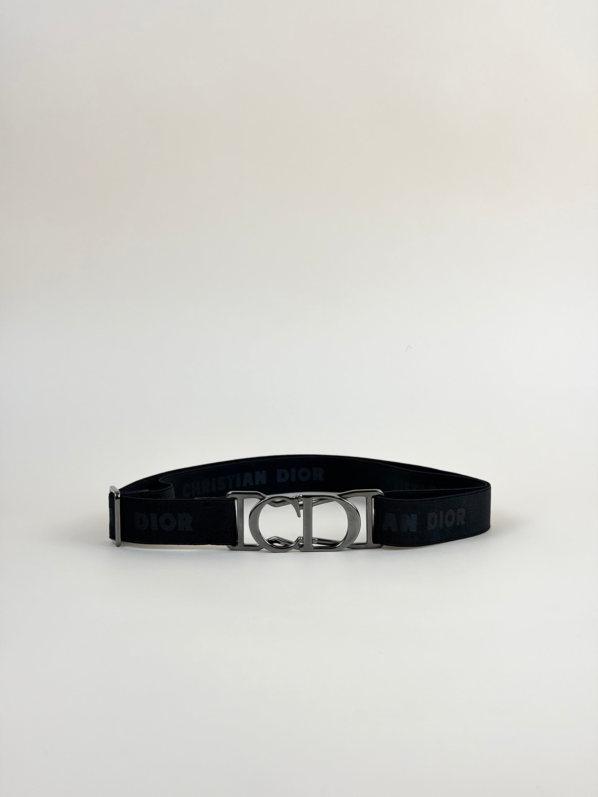Christian Dior Black CD Logo Belt