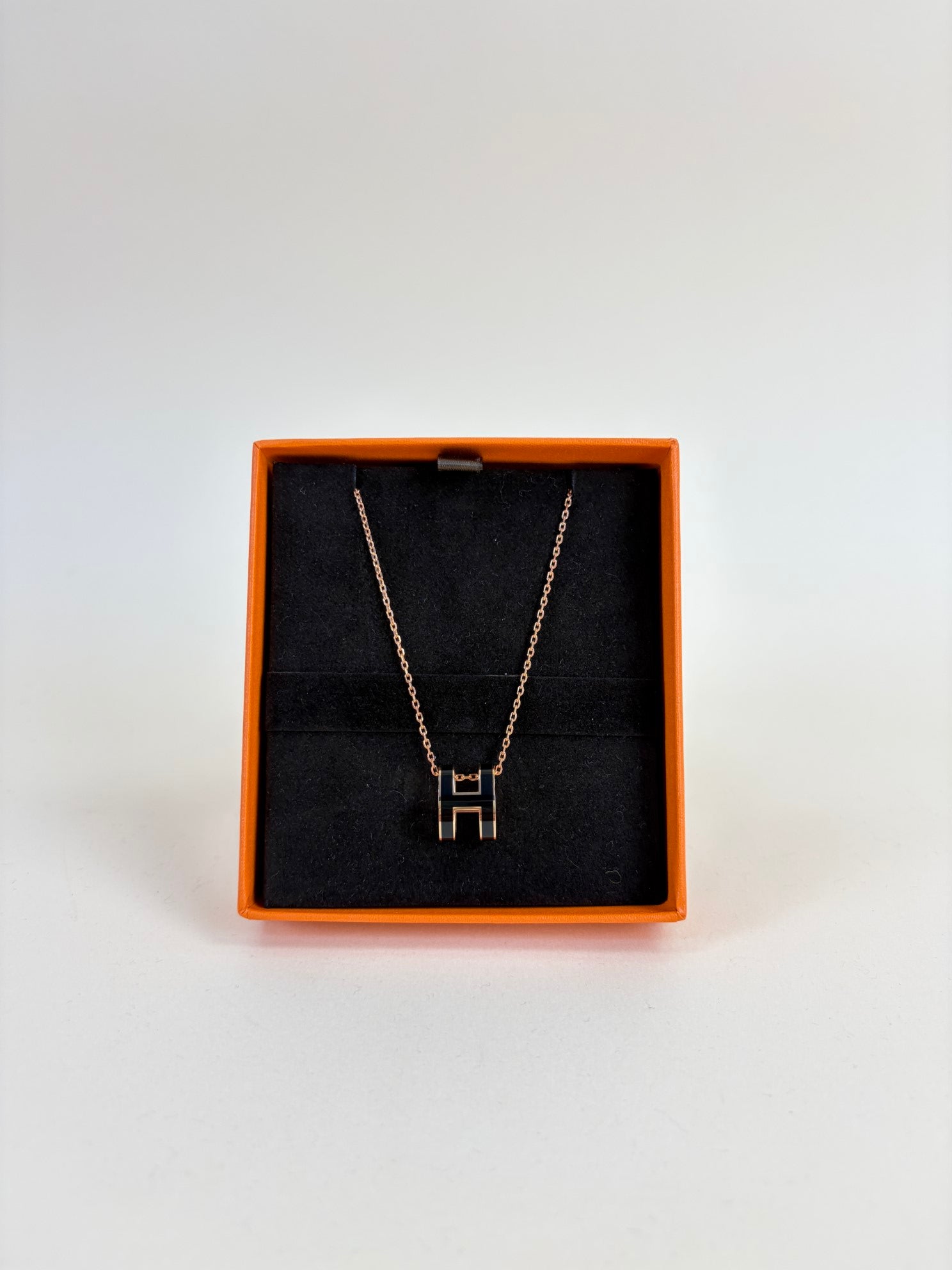 Hermes Noir Mini Pop H Pendant