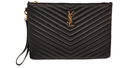 YSL Black Monogram Cassandre Classic Clutch-Clutch-YSL-The Closet Egypt