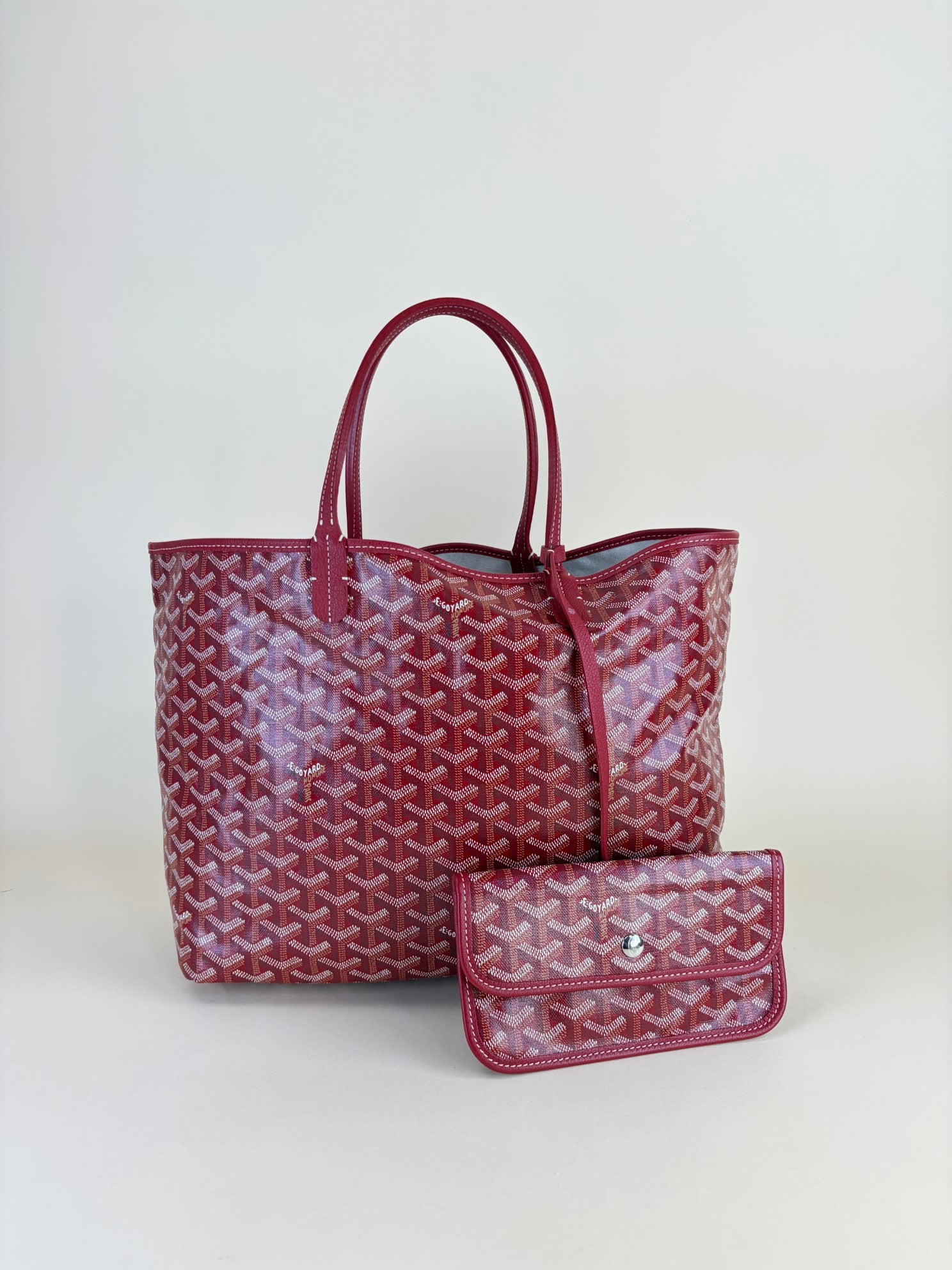 Goyard Red Goyardine Saint Louis PM Tote Bag