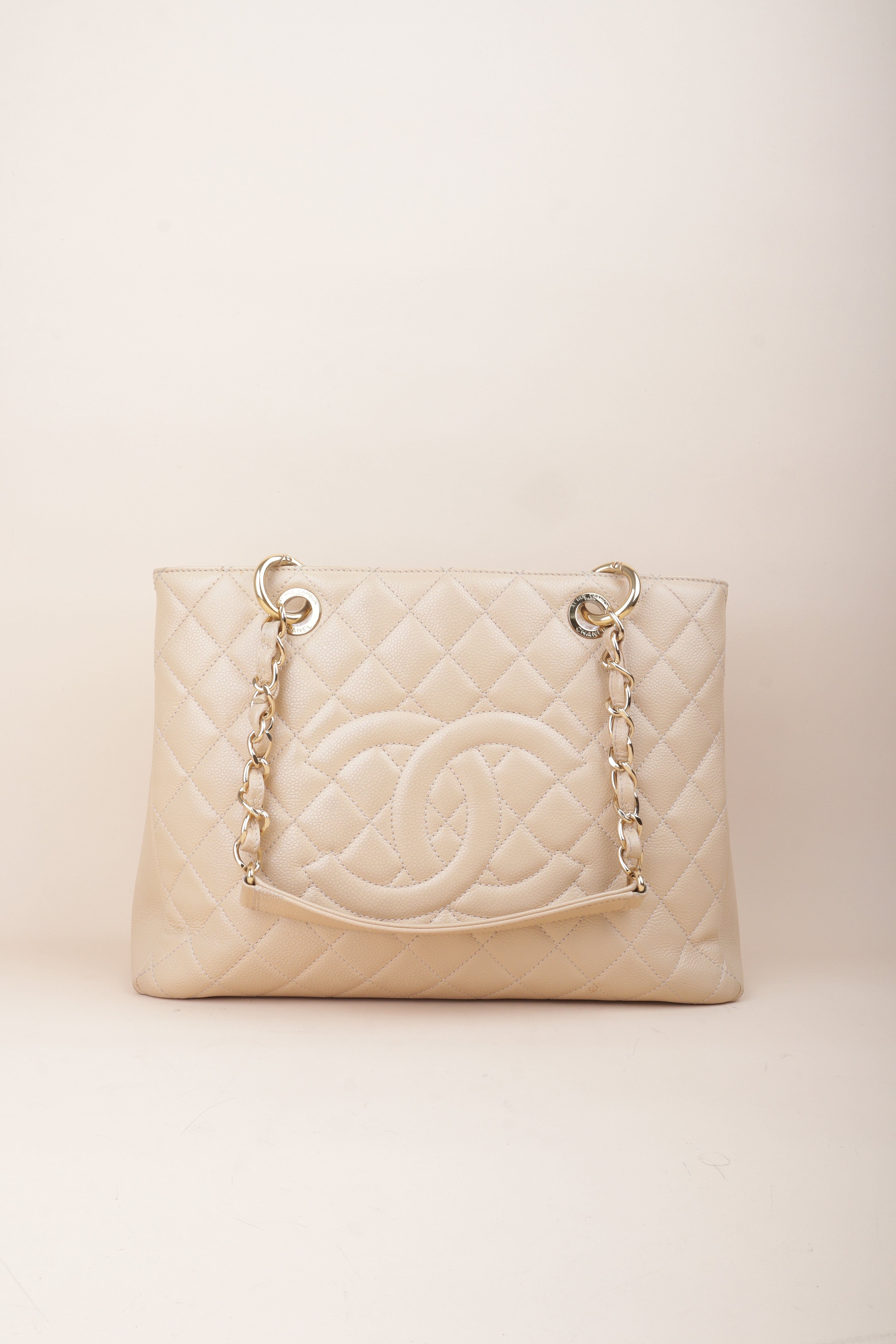 Chanel Beige GST Quilted Tote Bag