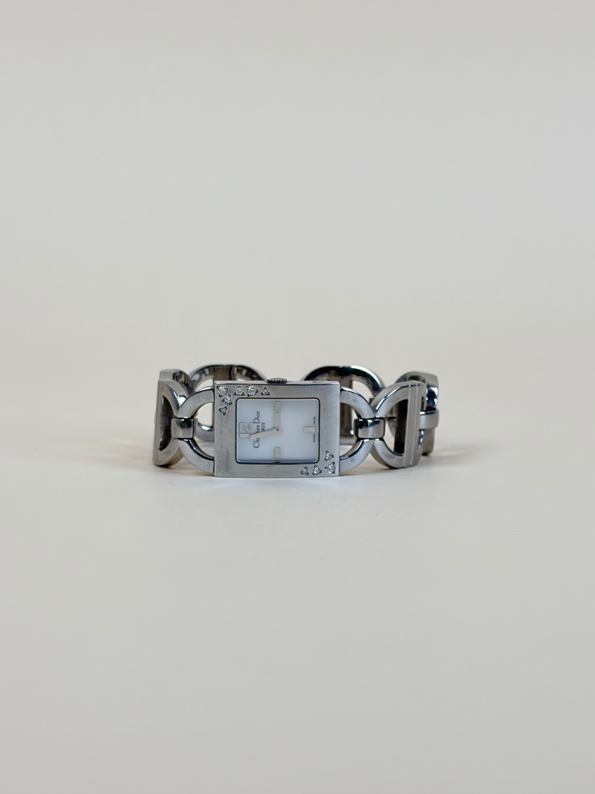 Christian Dior Silver Stainless Steel Diamond Malice Watch