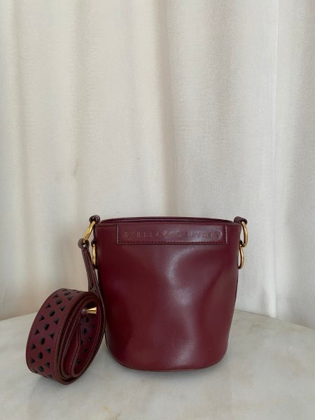 Stella Mccartney Burgundy Bucket Bag-handbag-Stella Mccartney-The Closet Egypt