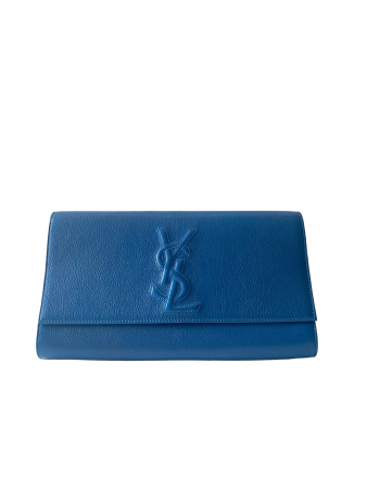 YSL Blue Belle De Jour Clutch-Clutch-YSL-The Closet Egypt