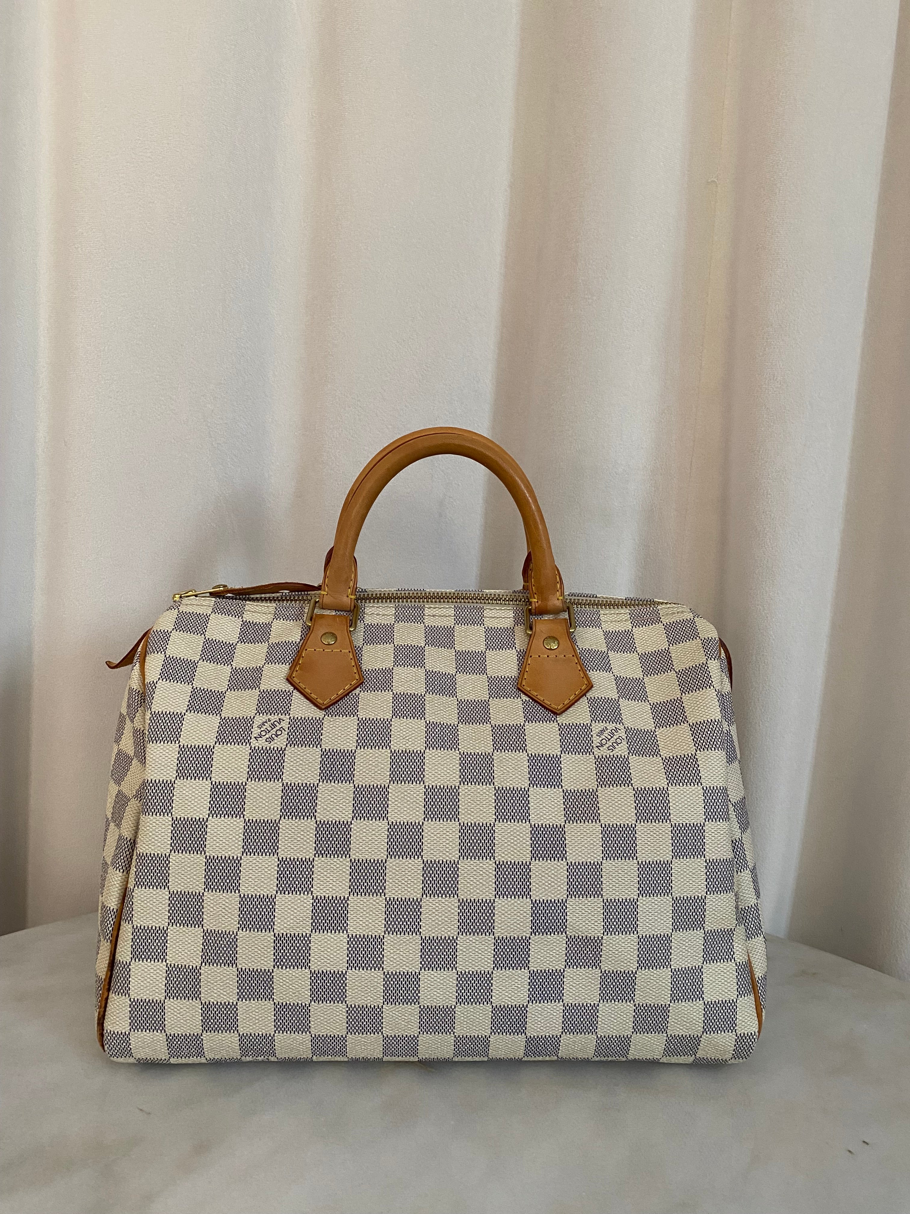 Louis Vuitton Damier Azur Speedy 30 Bag-handbag-Louis Vuitton-The Closet Egypt