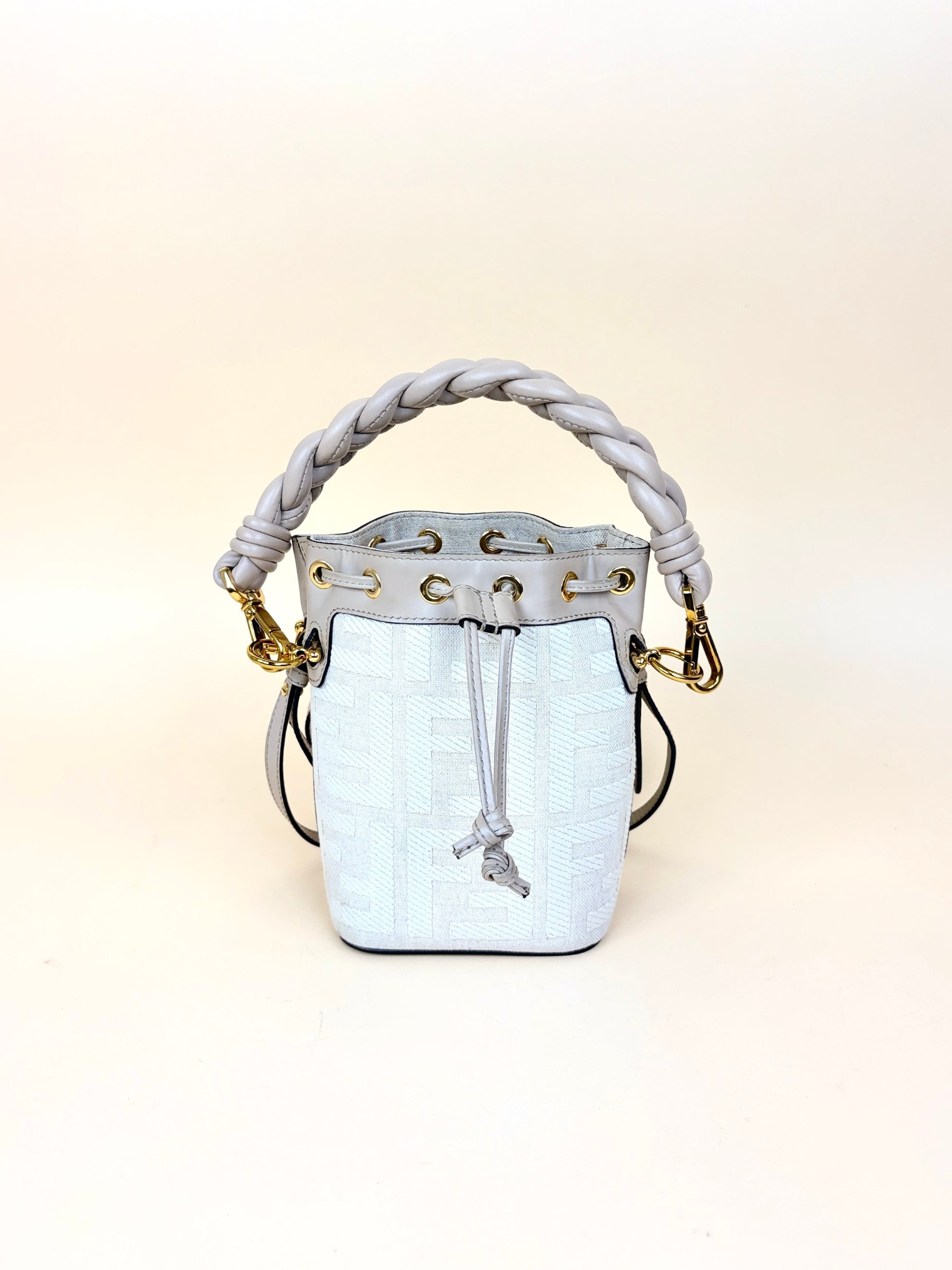 Fendi Bicolor Mini Montresor Braided Bucket Bag