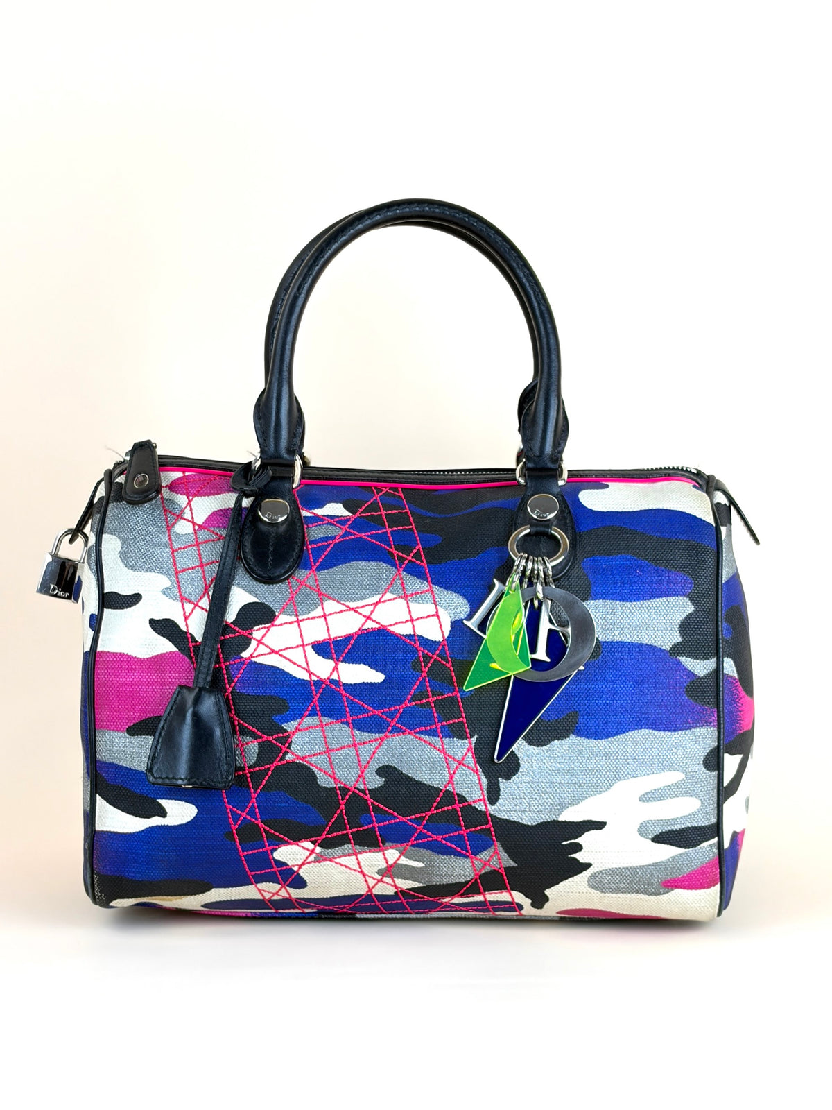 Louis Vuitton multicolor camouflage canvas Anselm Rayle Boston bag
