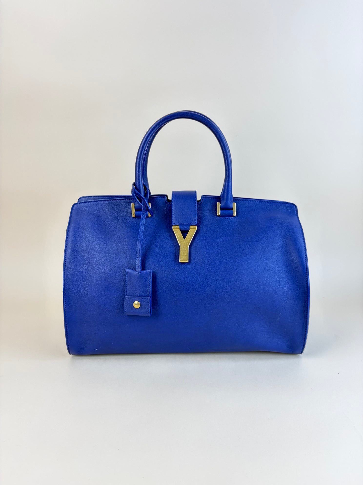 YSL blue Y Cabas meduim Tote Bag