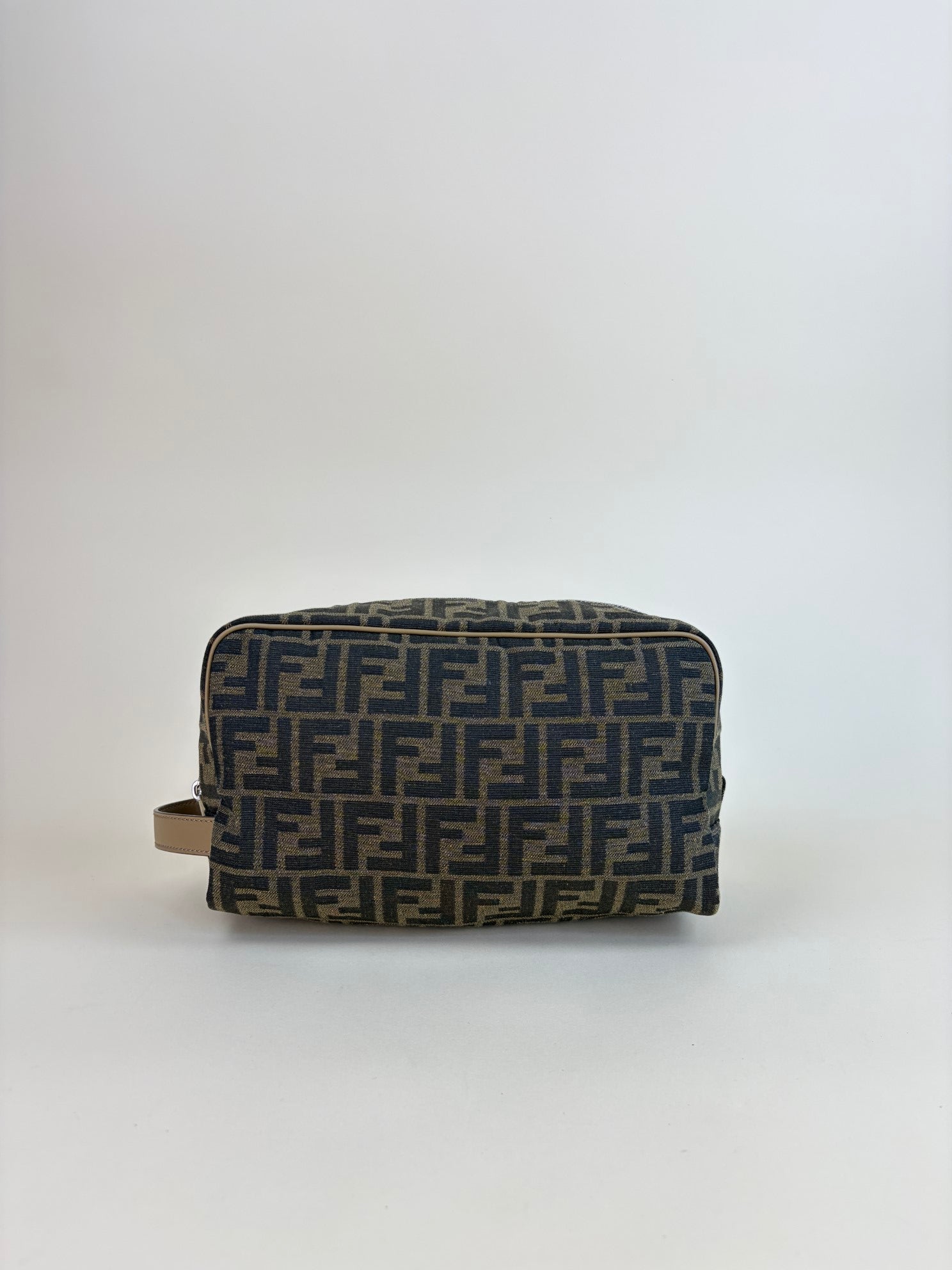 Fendi Bicolor FF Jacquard Fabric Toiletry Case