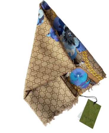 Gucci Bicolor GG Floral scarf-Scarf-Gucci-The Closet Egypt