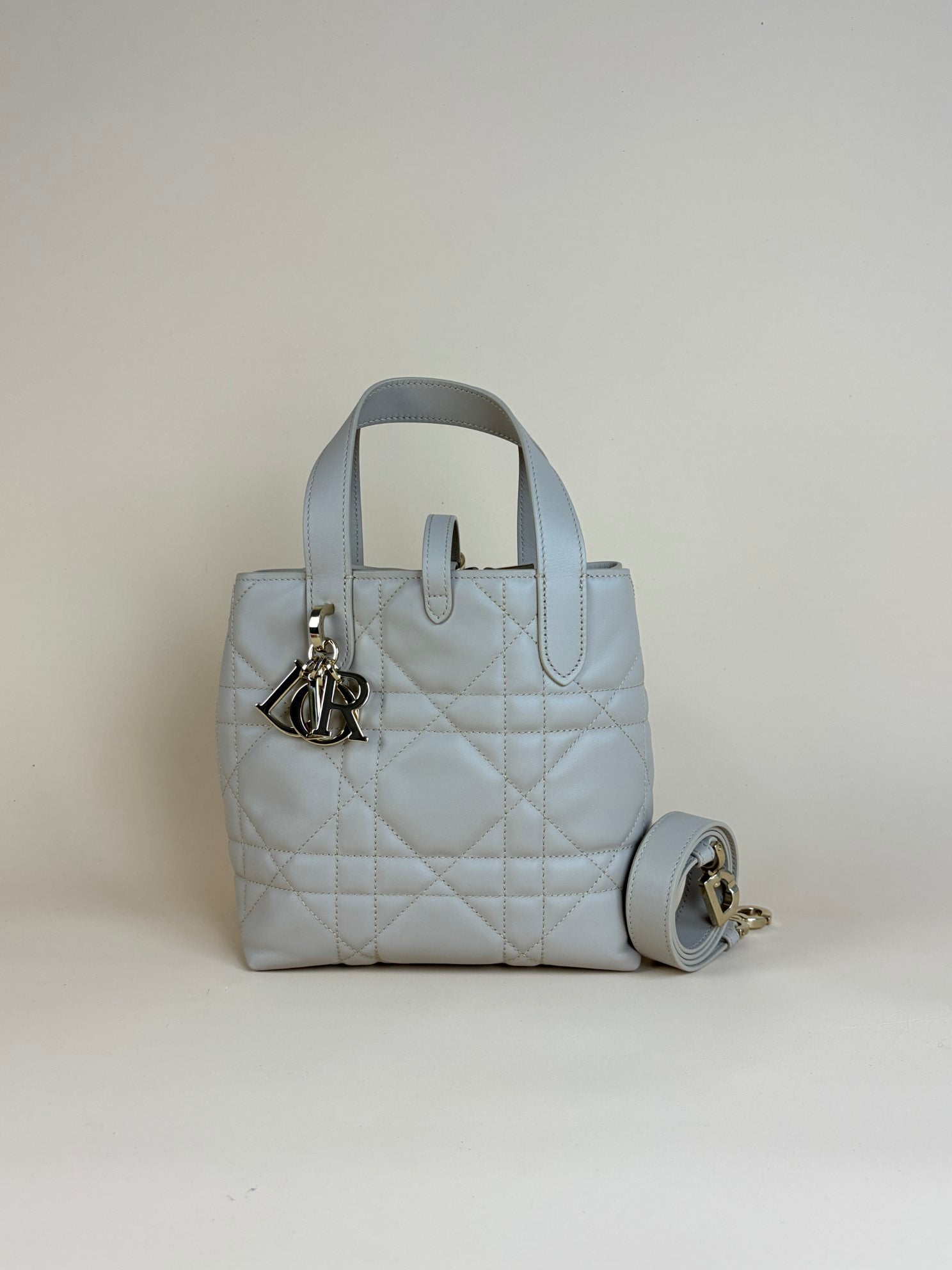 Christian Dior Small Toujours Vertical Tote Bag w/ Strap