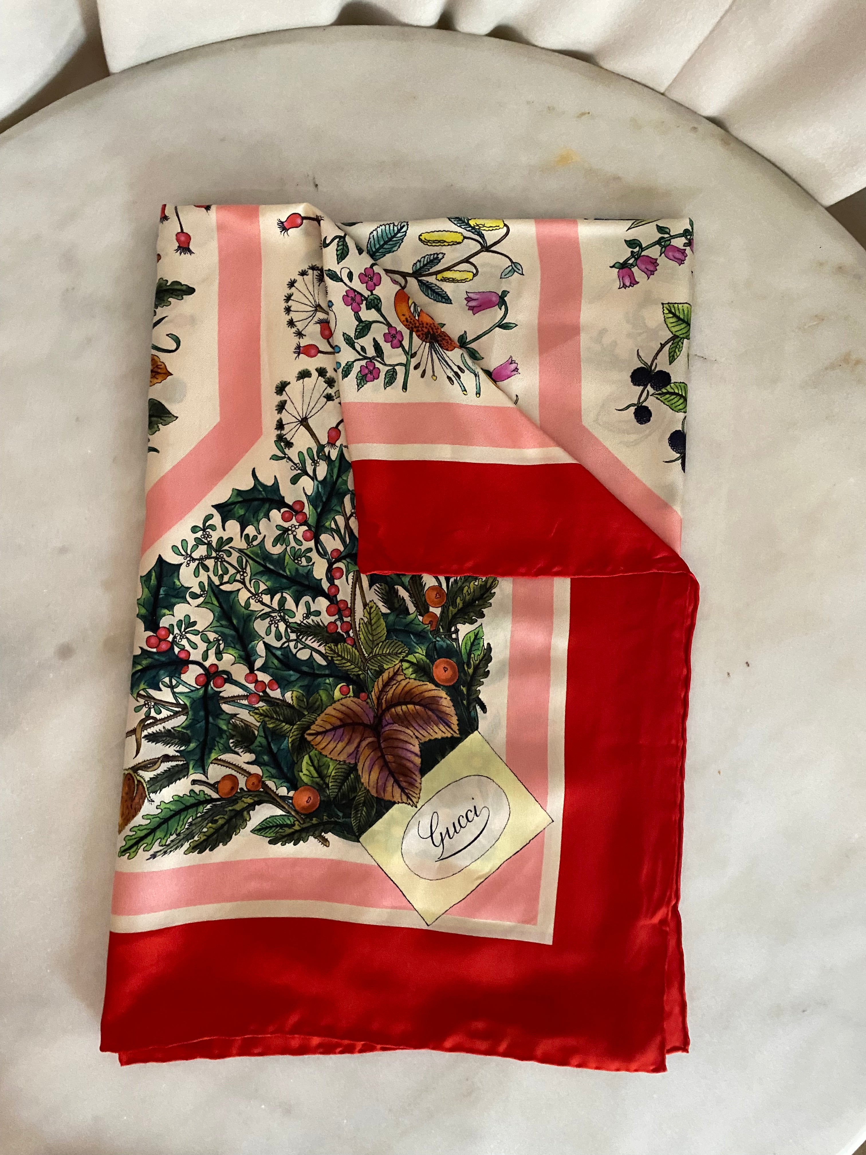 Gucci Bicolor Silk Scarf-Scarf-Gucci-The Closet Egypt