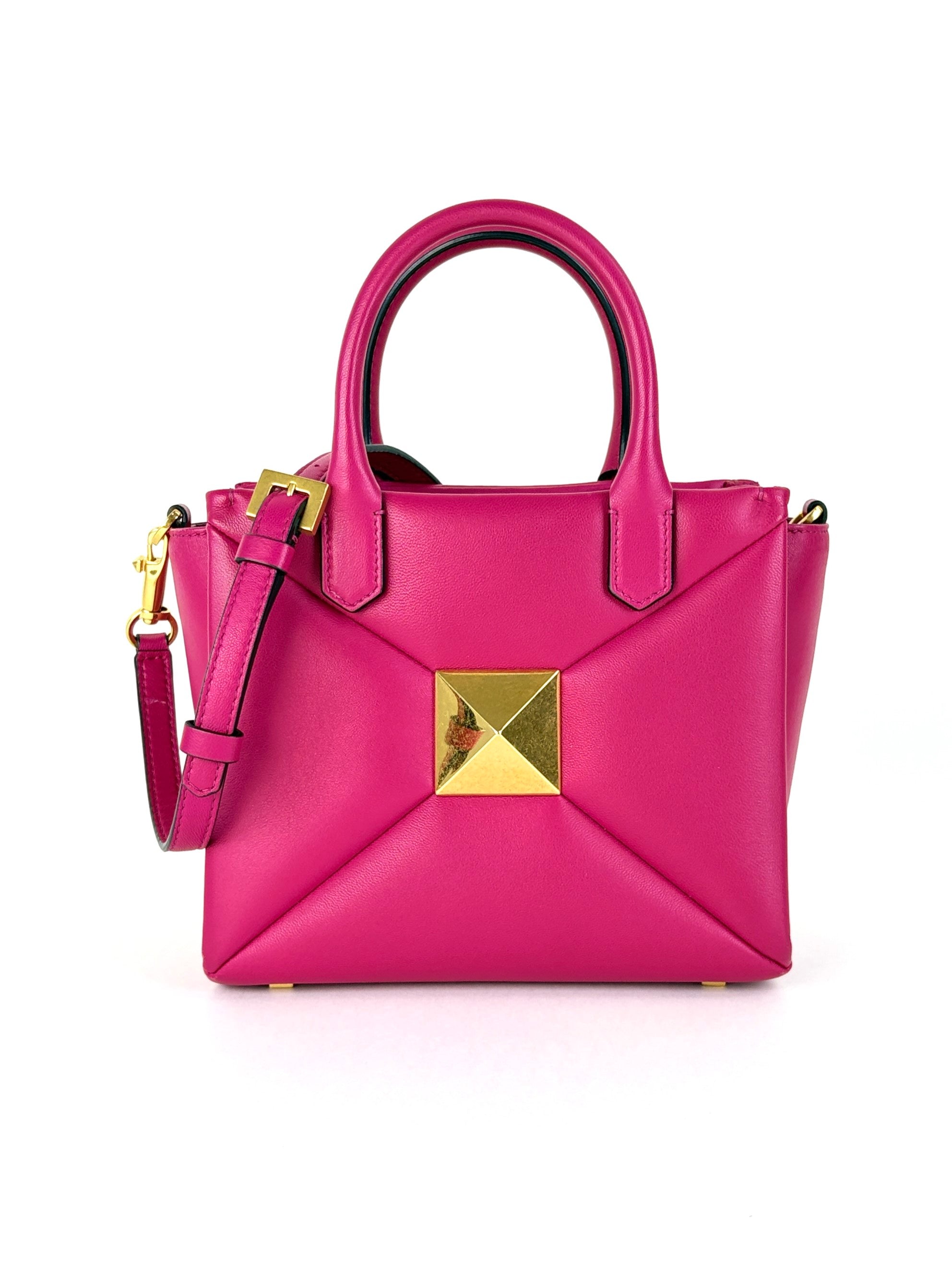 Valentino one stud small top handle hot pink