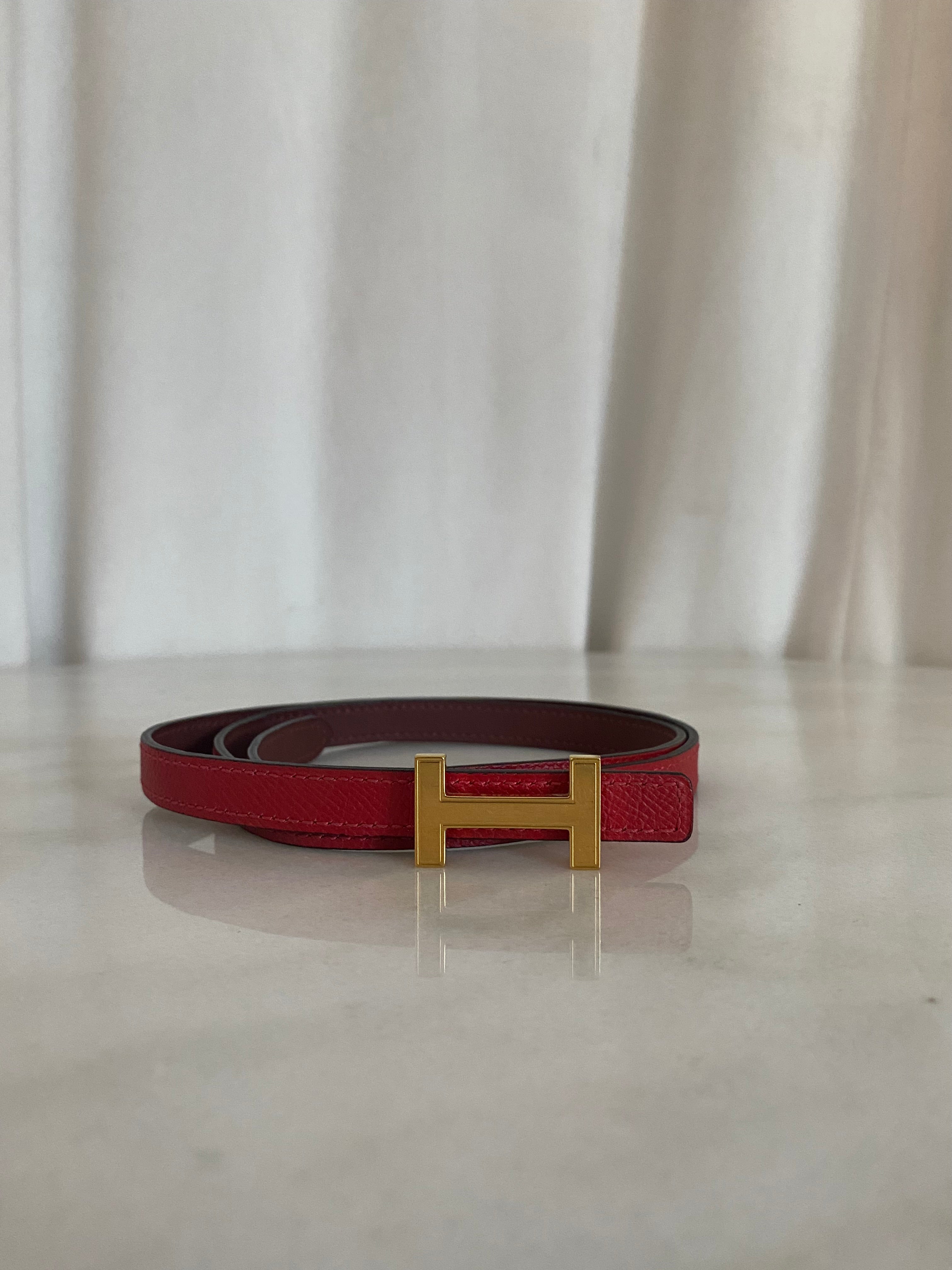 Hermes Red H Belt-Belt-Hermes-The Closet Egypt