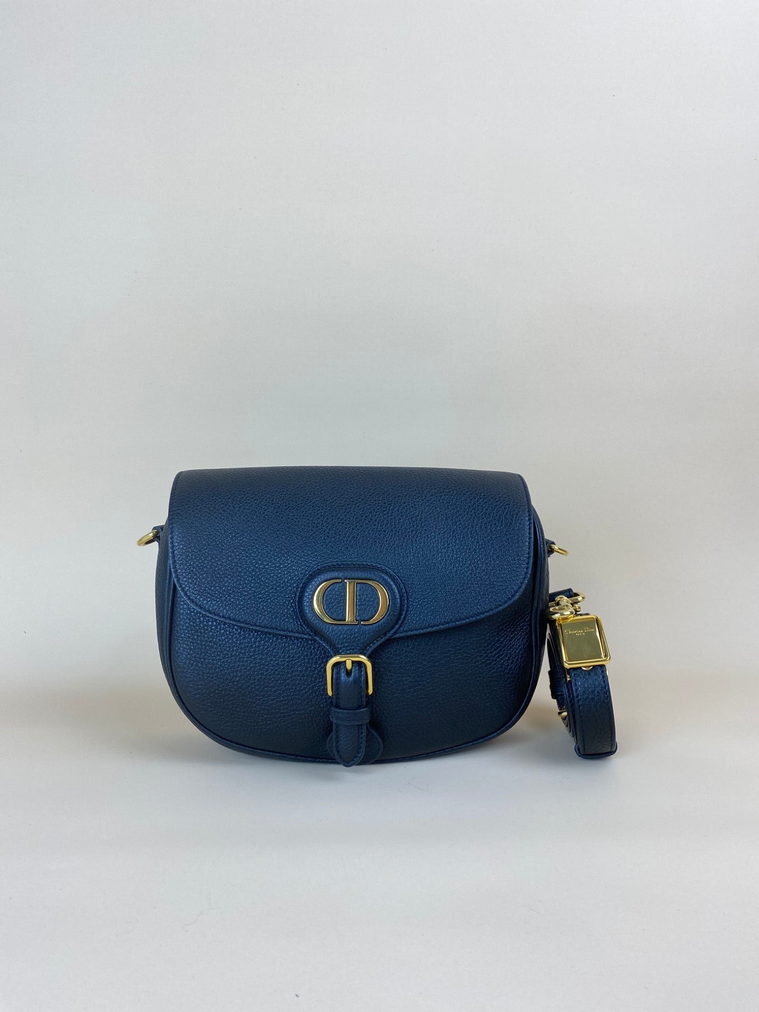Blue Gold Dior Bobby Bag Used Dior Blue Oblique Canvas And Leather