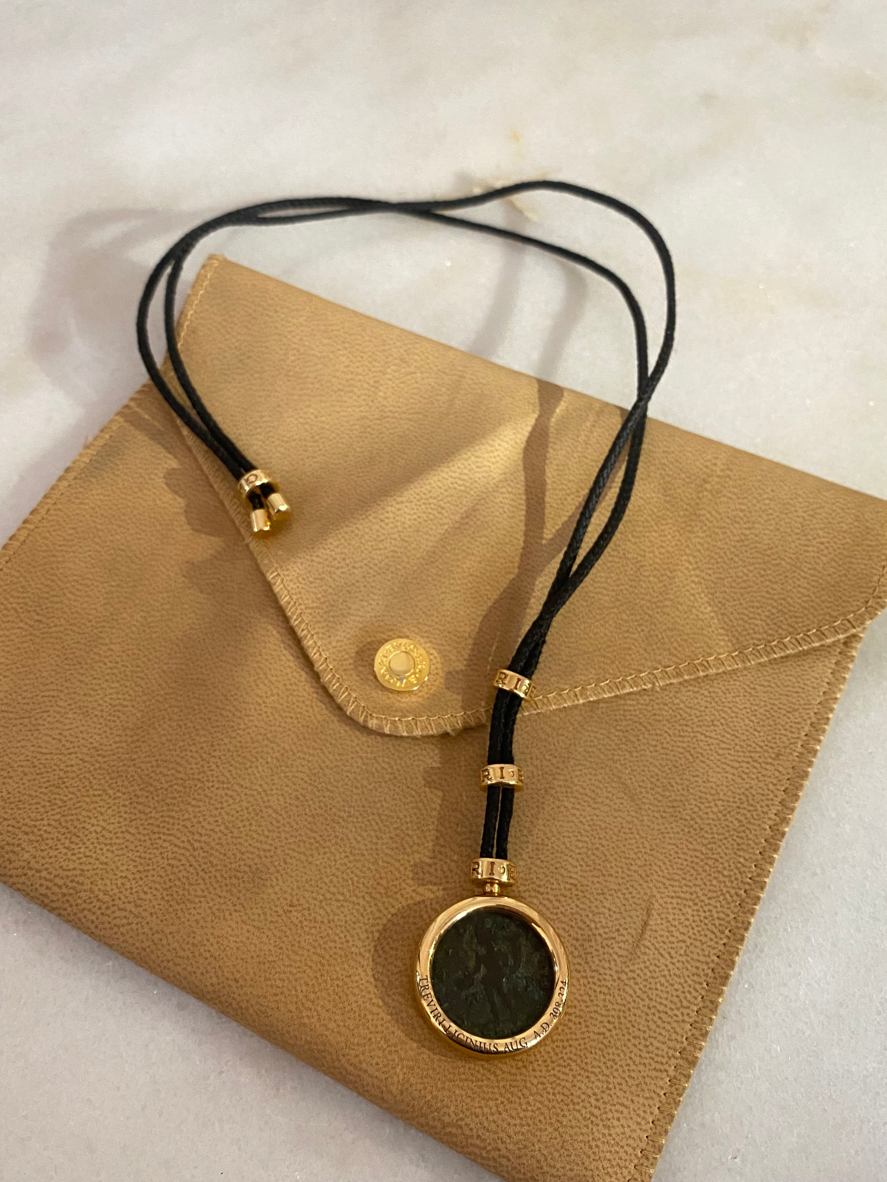 Bvlgari 18K Yellow Gold Monete Coin Necklace-Necklaces-Bvlgari-The Closet Egypt