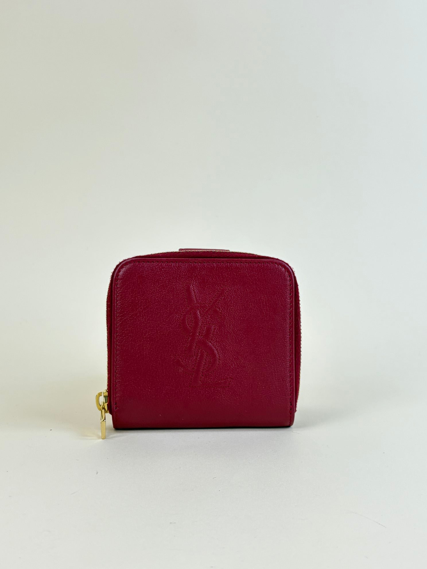 YSL belle De Jour compact red small wallet
