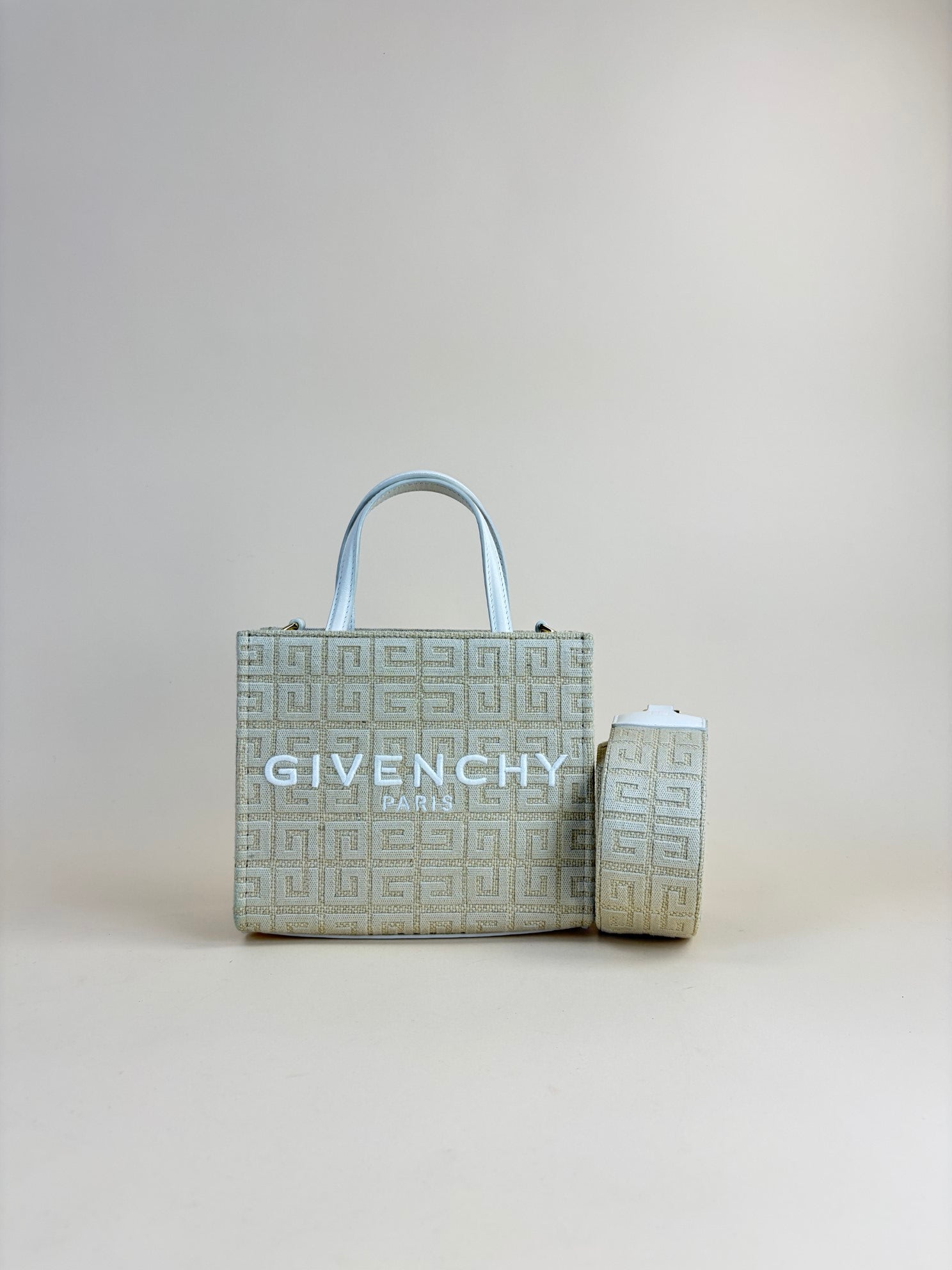 Givenchy beige Mini G Shopping Tote Bag