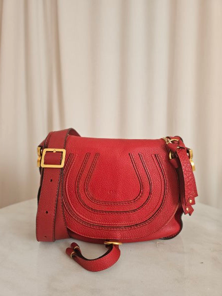 Chloe Red Marcie Zip Crossbody Bag - Main Image