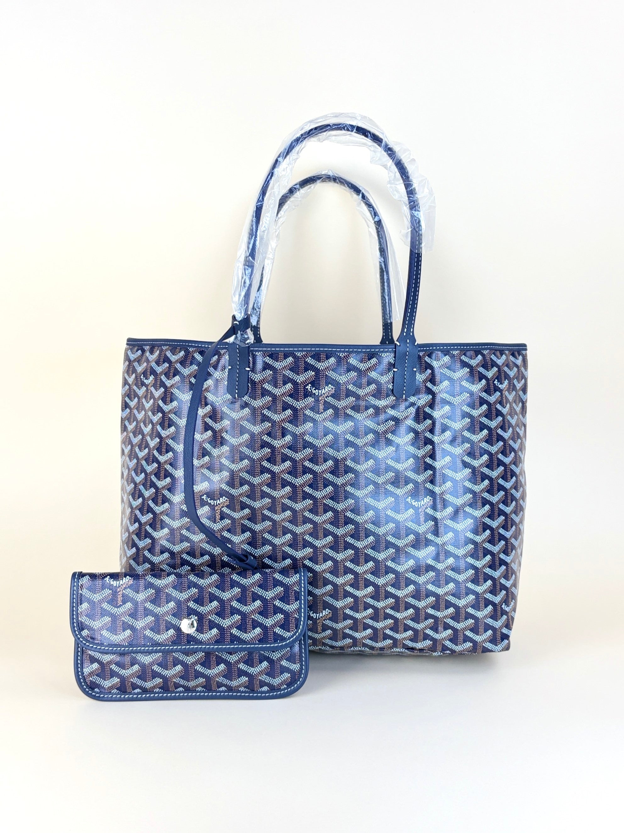 Goyard nave blue gabardine Saint louis pm tote bag