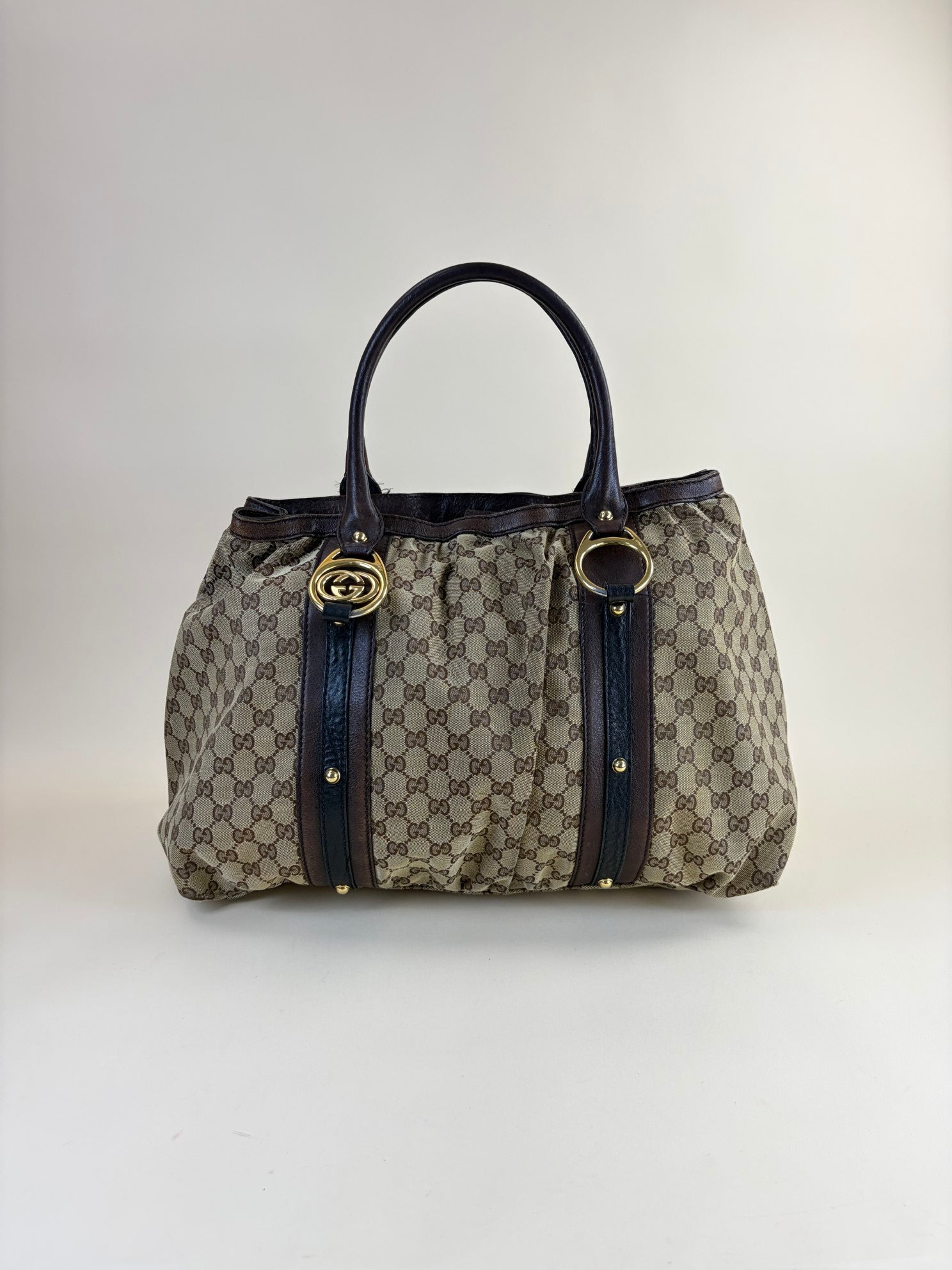 GUCCI gg canvas g interlocking large tote bag