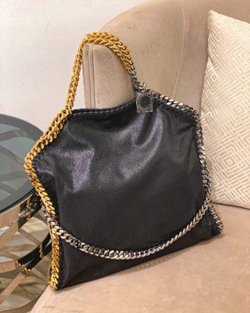 Stella Mccartney Black Falabella Tote Chain Bag-handbag-Stella Mccartney-The Closet Egypt