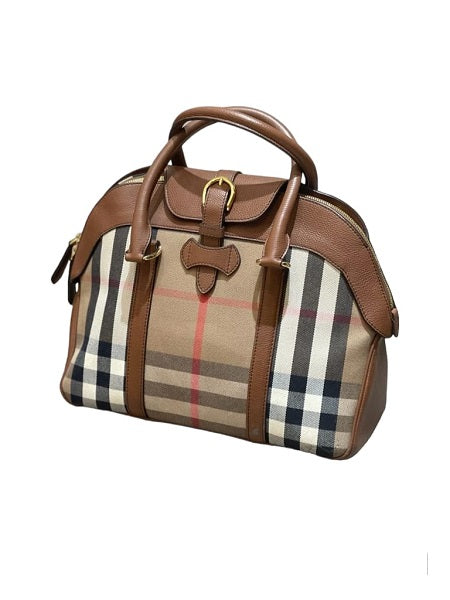 Burberry Brown House Check Satchel Bag-handbag-Burberry-The Closet Egypt