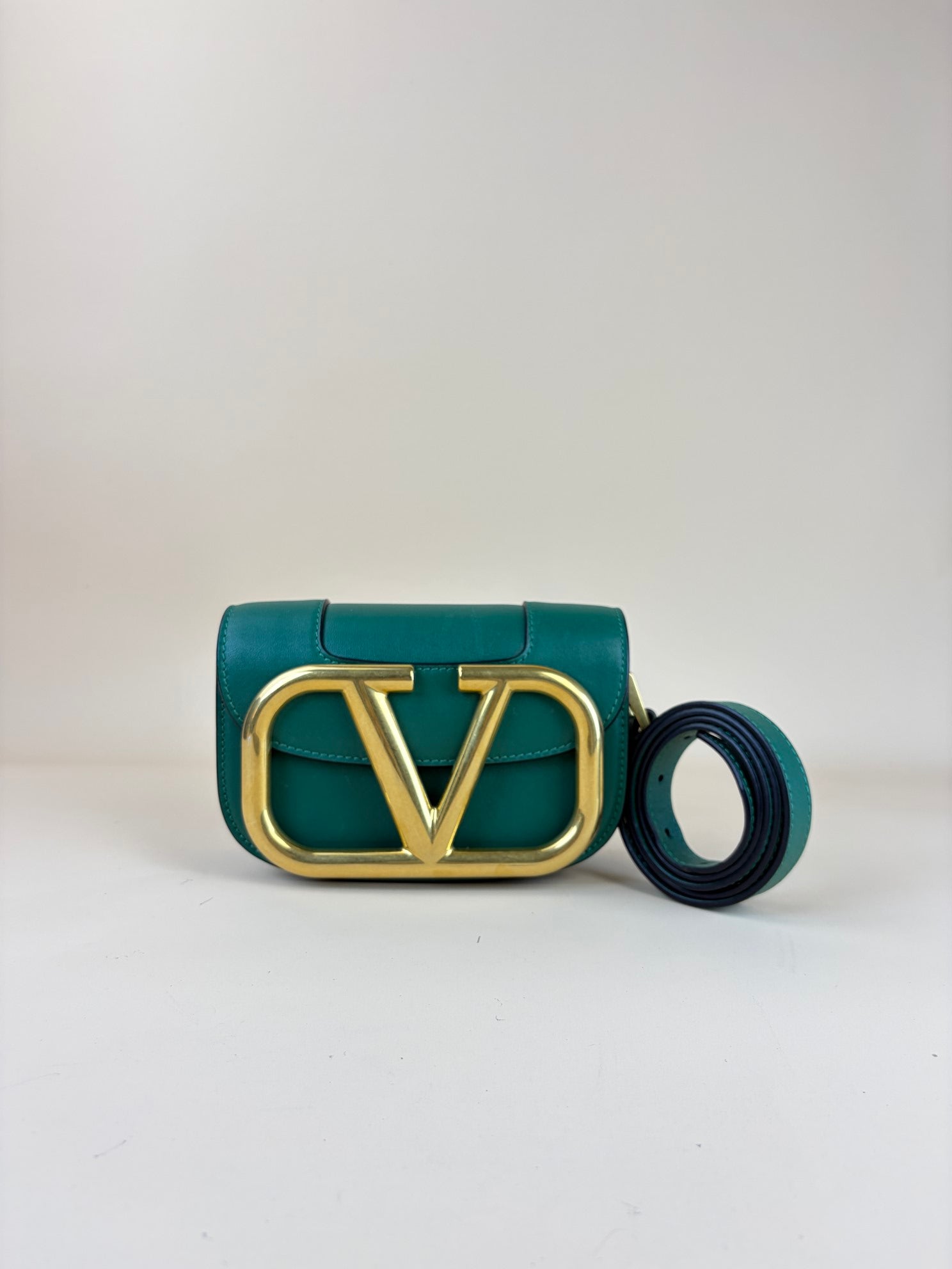 Valentino green Supervee Small Shoulder Bag