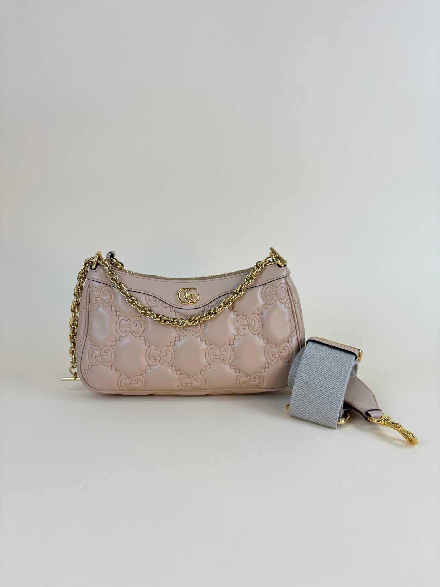 Gucci GG nude matelassé small shoulder bag