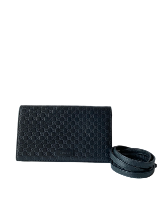 Gucci Black GG Microguccissima Logo Crossbody WOC-Wallet Chain-Gucci-The Closet Egypt
