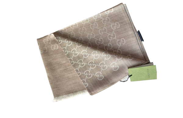 Gucci Light Brown GG Scarf-Scarf-Gucci-The Closet Egypt