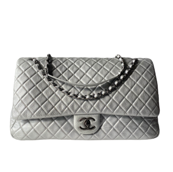 Chanel Silver Metallic XXL Flap Travel Maxi Bag-handbag-Chanel-The Closet Egypt
