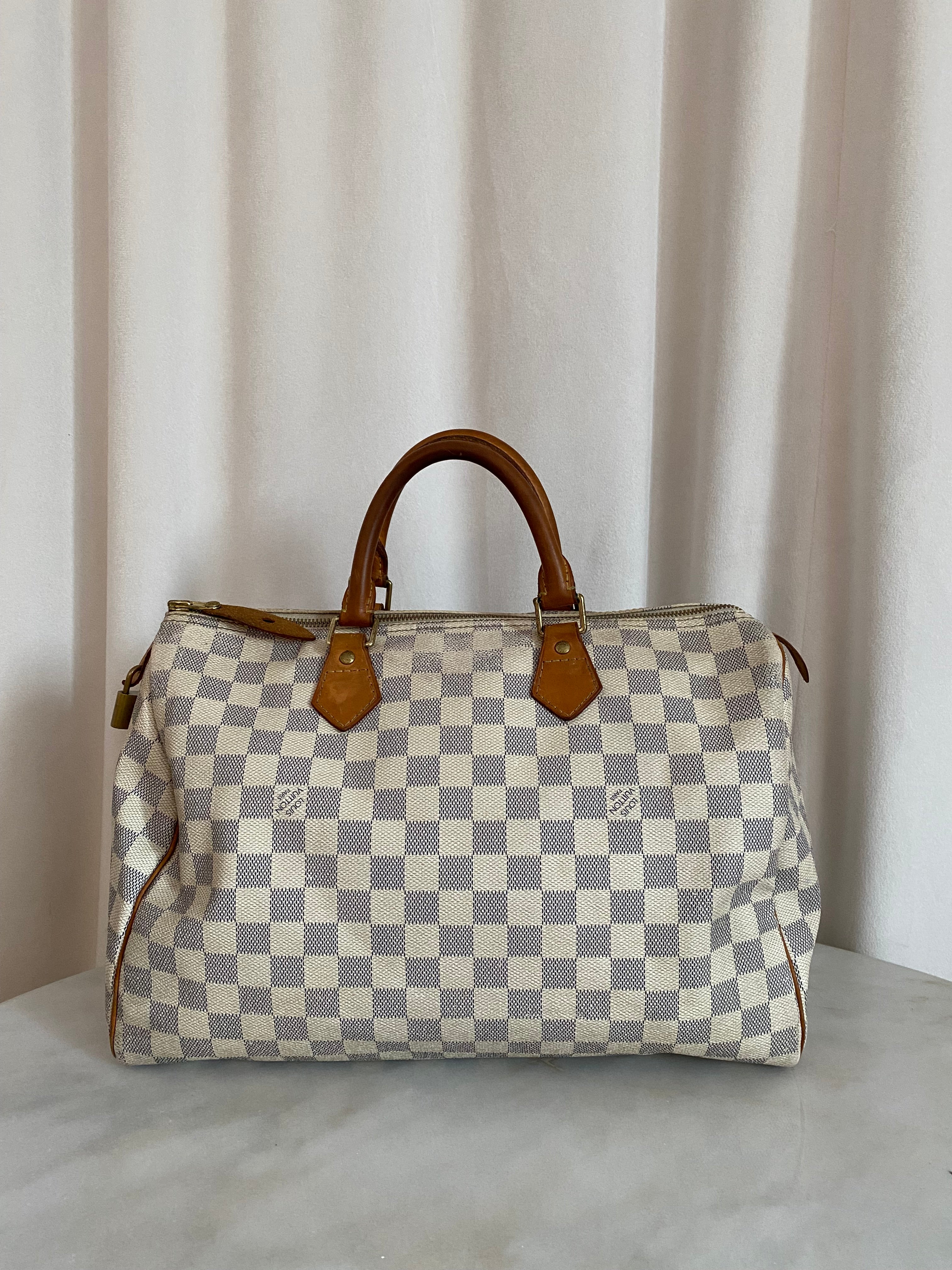 Louis Vuitton Damier Azur Speedy 35 Bag-handbag-Louis Vuitton-The Closet Egypt