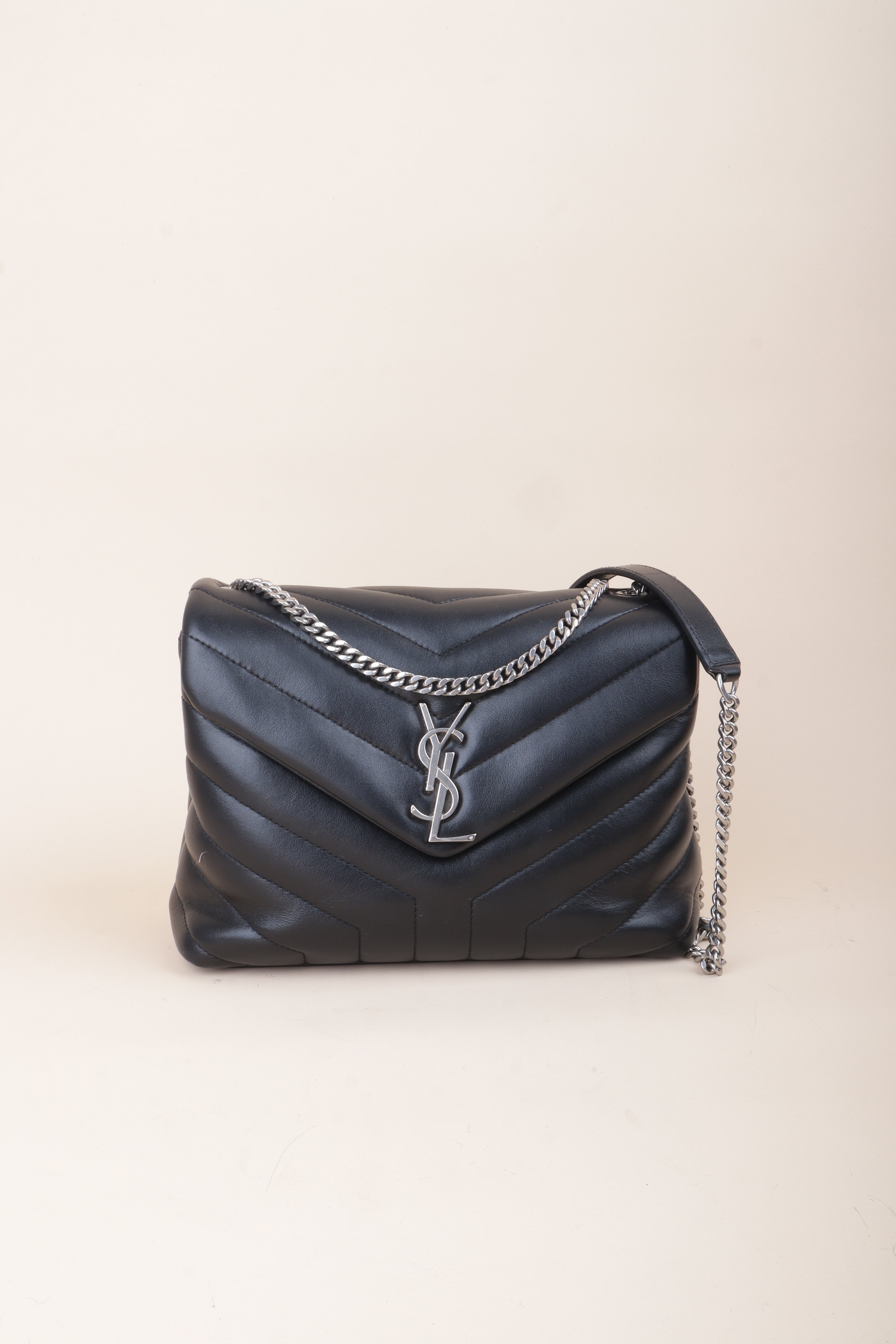 YSL Black Loulou Small Crossbody Bag
