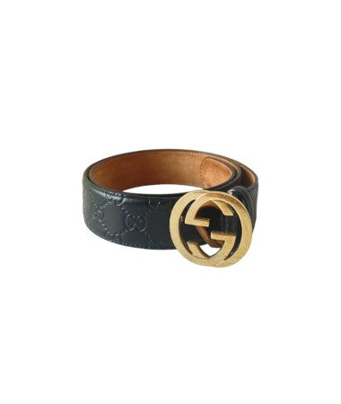 Gucci Black GG Guccissima Belt 34-Belt-Gucci-The Closet Egypt