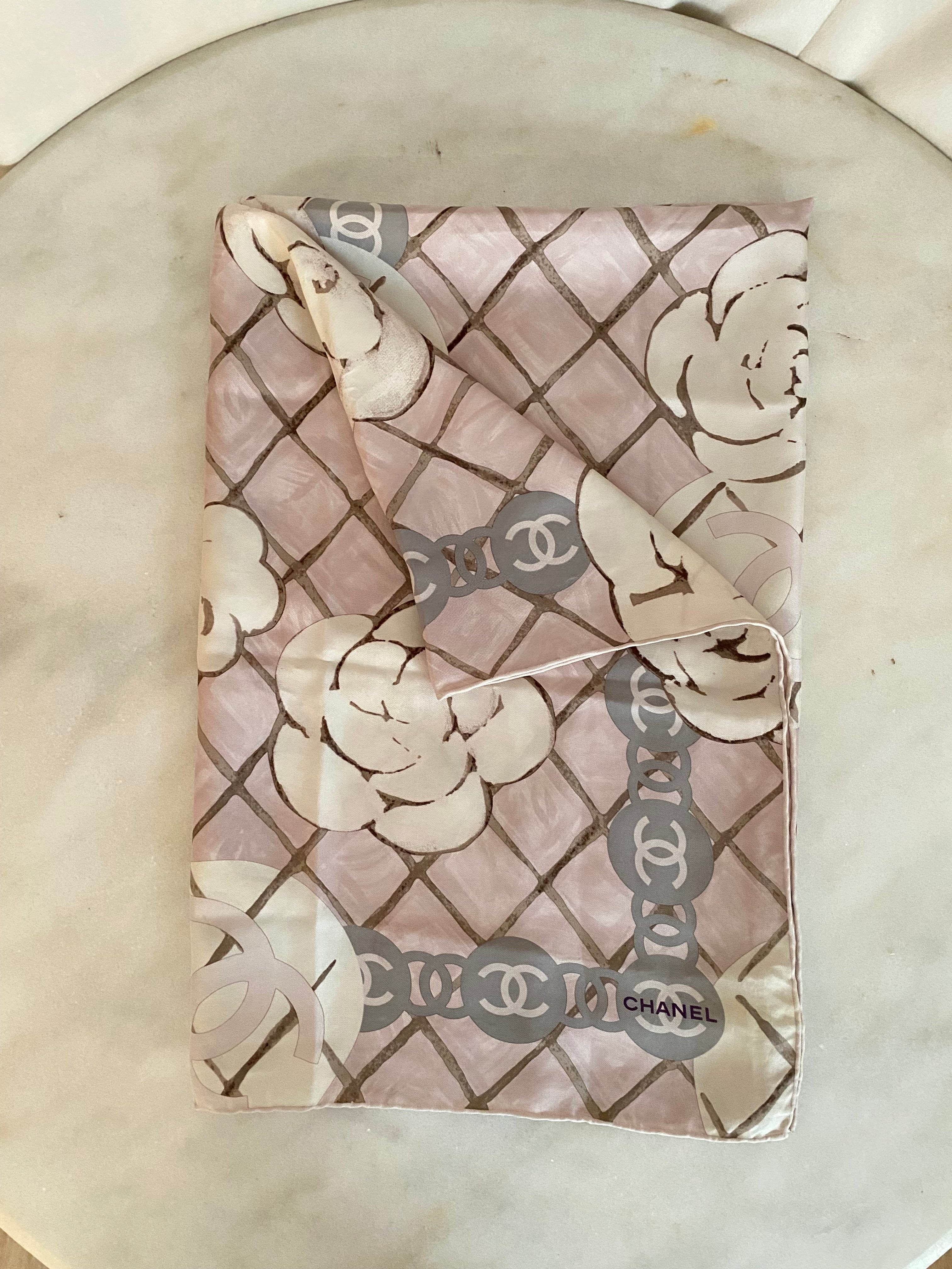 Chanel Bicolor Silk Scarf-Scarf-Chanel-The Closet Egypt